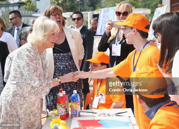 Camilla, Duchess of Camilla of Cornwall visits La Gloriette, a community centre based on a property which once belonged to one of the biggest bosses...