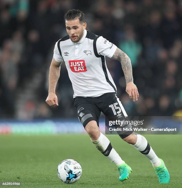 Derby County's Bradley Johnson during the Sky Bet Championship match between Derby County and Queens Park Rangers at iPro Stadium on March 31, 2017...