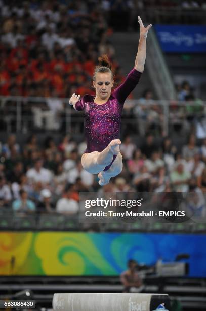 Czech Republic's Kristyna Palesova competes in the Women's Individual All-Around Final during the 2008 Olympic Games in Beijing.