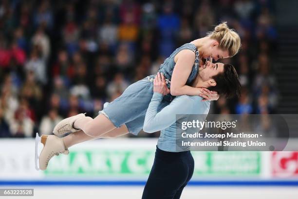 Madison Hubbell and Zachary Donohue of the United States compete in the Ice Dance Free Dance during day four of the World Figure Skating...