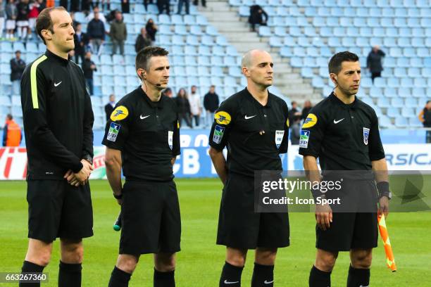 Benoit Millot, referee during the French Ligue 1 match between Bastia and Lille at Stade Armand Cesari on April 1, 2017 in Bastia, France.