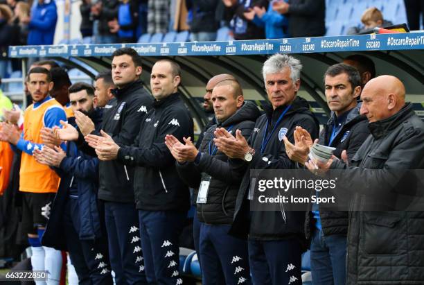 Rui Almeida coach of Bastia during the French Ligue 1 match between Bastia and Lille at Stade Armand Cesari on April 1, 2017 in Bastia, France.