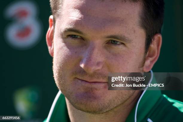 South Africa's captain Graeme Smith is interviewed after the victory against Australia at the WACA