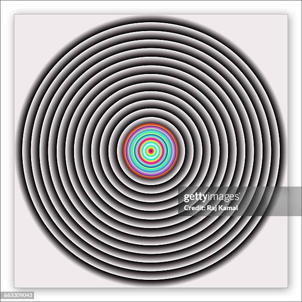 circles creative abstract design - black studio background stock illustrations