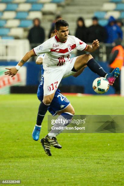 Rony Lopes of Lille during the French Ligue 1 match between Bastia and Lille at Stade Armand Cesari on April 1, 2017 in Bastia, France.