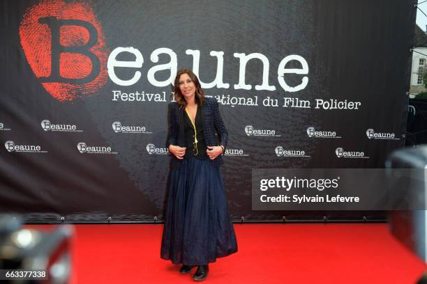 Zazie attends the closing ceremony of 9th Beaune International Thriller Film Festival on April 1, 2017 in Beaune, France.