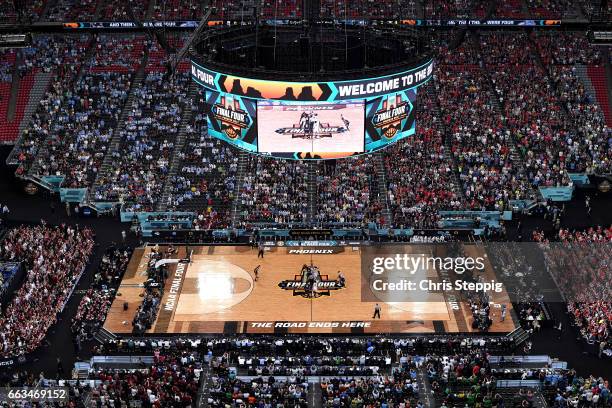 Chris Silva of the South Carolina Gamecocks versus Johnathan Williams of the Gonzaga Bulldogs tip-off during the 2017 NCAA Photos via Getty Images...