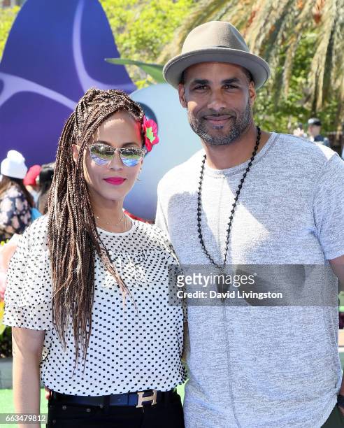Actors Nicole Ari Parker and Boris Kodjoe attend the premiere of Sony Pictures' "Smurfs: The Lost Village" at ArcLight Cinemas on April 1, 2017 in...