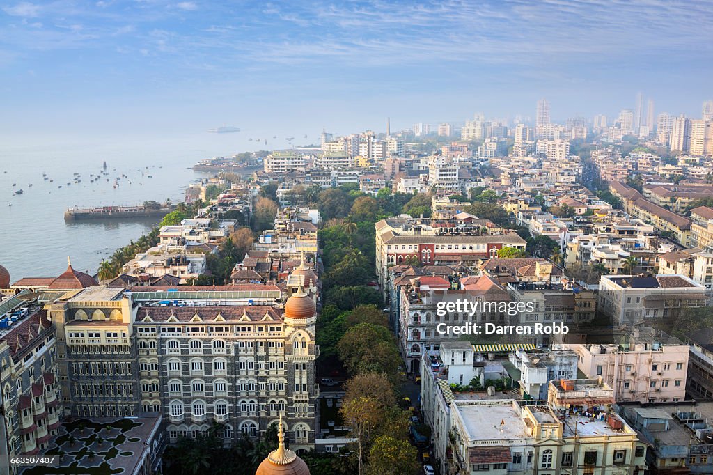 Taj Mahal Palace Hotel and Mumbai City, India