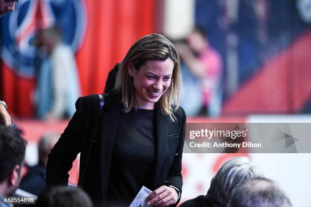 Anne Laure Bonnet during the Champions League match between Paris Saint Germain and Nantes at Stade Pierre de Coubertin on April 1, 2017 in Paris,...