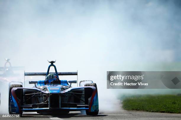 Antonio Felix Da Costa of Portugal and MS Amlin Andretti Team competes during the 2017 FIA Formula E Mexico City ePrix at Hermanos Rodriguez Race...