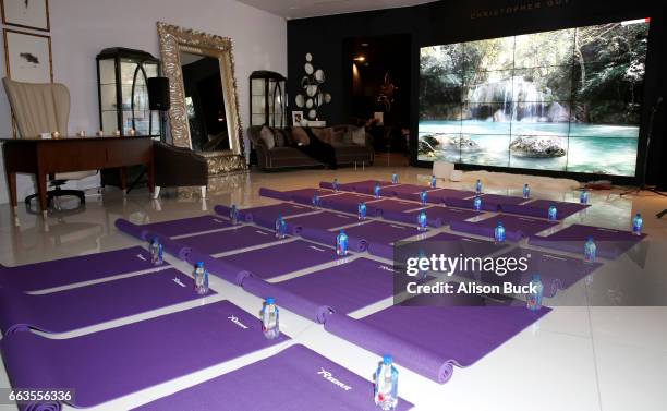 General view of atmosphere during A Morning Of Yoga, Meditation And Wellness - Benefiting Step Up Women's Network at Christopher Guy West Hollywood...