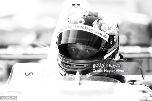 Felix Rosenqvist of Sweden and Mahindra Racing Team during the 2017 FIA Formula E Mexico City ePrix at Hermanos Rodriguez Race Track on April 01,...