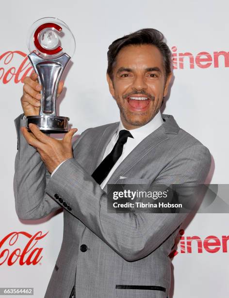 Entertainer Eugenio Derbez, recipient of the International Achievement in Comedy Award, attends the CinemaCon Big Screen Achievement Awards at Omnia...