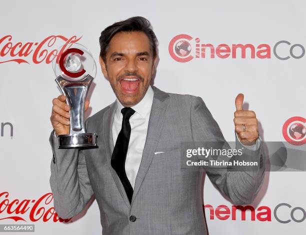 Entertainer Eugenio Derbez, recipient of the International Achievement in Comedy Award, attends the CinemaCon Big Screen Achievement Awards at Omnia...