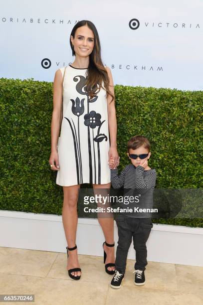 Actress Jordana Brewster and Julian Form-Brewster attend the Victoria Beckham for Target Launch Event on April 1, 2017 in Los Angeles, California.