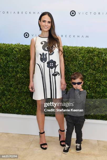 Actress Jordana Brewster and Julian Form-Brewster attend the Victoria Beckham for Target Launch Event on April 1, 2017 in Los Angeles, California.