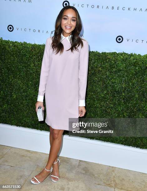 Ashley Madekwe arrives at the Victoria Beckham For Target Launch Event at Private Residence on April 1, 2017 in Los Angeles, California.