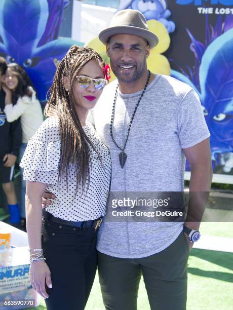 Boris Kodjoe and Nicole Ari Parker arrive at the premiere of Sony Pictures' "Smurfs: The Lost Village" at ArcLight Cinemas on April 1, 2017 in Culver...