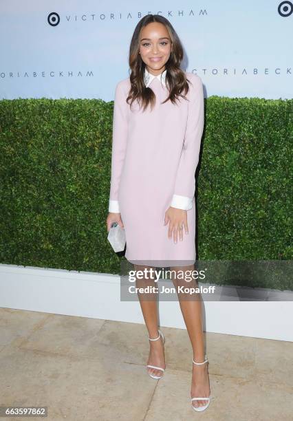 Actress Ashley Madekwe arrives at Victoria Beckham For Target Launch Event at Private Residence on April 1, 2017 in Los Angeles, California.