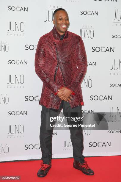 Kardinal Offishall attends the 2017 Juno Gala Dinner and Awards at Shaw Centre on April 1, 2017 in Ottawa, Canada.