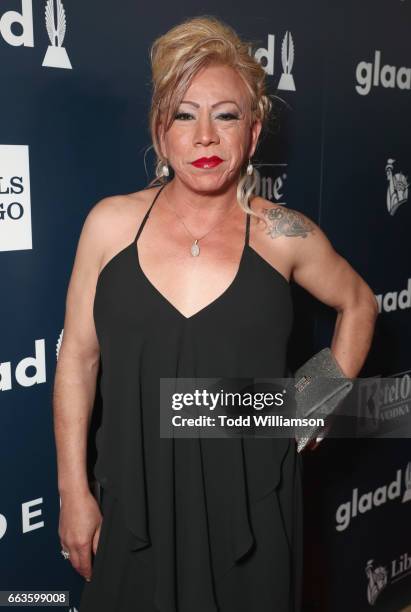 Bamby Salcedo attends the 28th Annual GLAAD Media Awards in LA at The Beverly Hilton Hotel on April 1, 2017 in Beverly Hills, California.