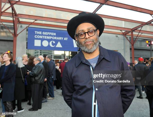 Artist Arthur Jafa attends MOCA's Leadership Circle and Members' Opening of "Carl Andre: Sculpture as Place, 1958-2010" and "Arthur Jafa: Love Is The...