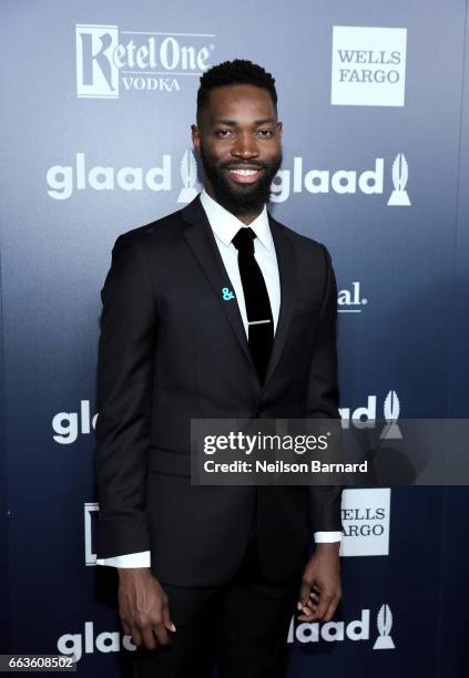 Writer Tarell Alvin McCraney celebrates achievements in the LGBTQ community at the 28th Annual GLAAD Media Awards, sponsored by LGBTQ ally, Ketel One...