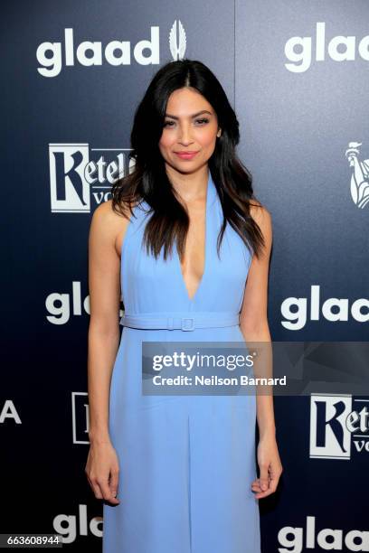 Actor Floriana Lima celebrates achievements in the LGBTQ community at the 28th Annual GLAAD Media Awards, sponsored by LGBTQ ally, Ketel One Vodka,...