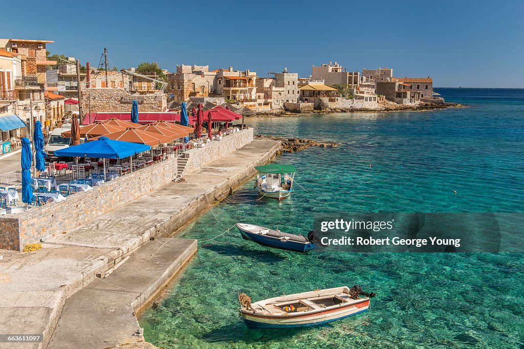 Gerolimenas Harbour, Fishing Boats, Restaurants