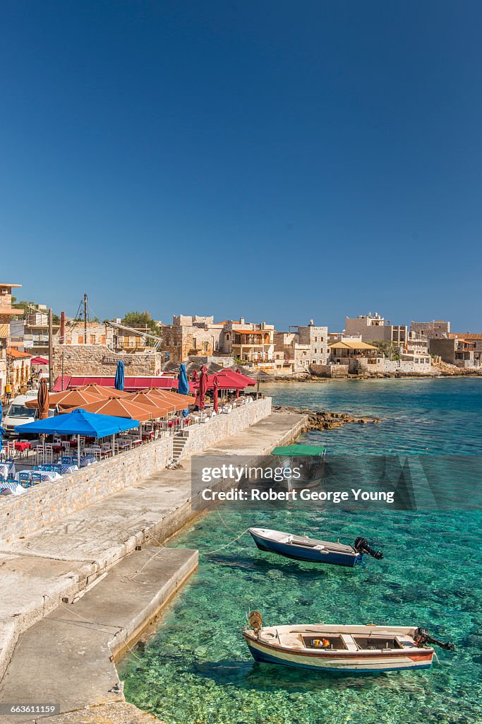 Gerolimenas Harbour, Fishing Boats, Restaurants