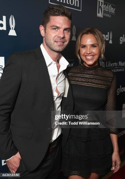 Actor Arielle Kebbel attends the 28th Annual GLAAD Media Awards in LA at The Beverly Hilton Hotel on April 1, 2017 in Beverly Hills, California.