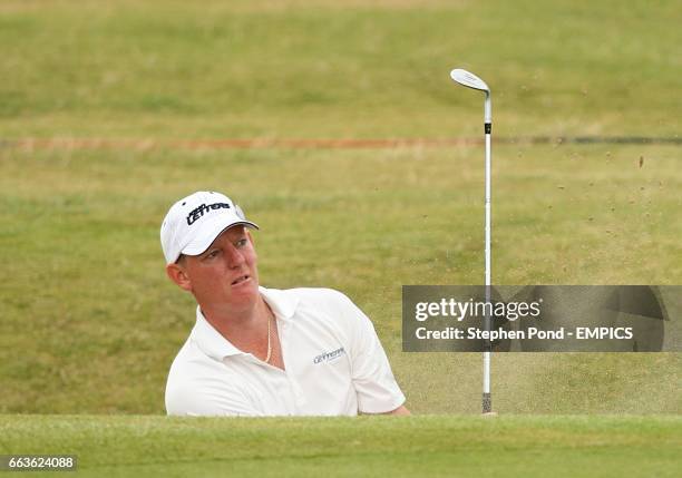 Australia's Daniel Gaunt in action during the third day of the Open Championship at Turnberry Golf Club.