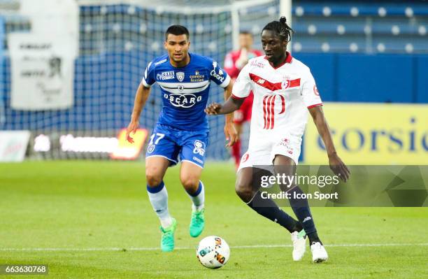 Eder of Lille during the French Ligue 1 match between Bastia and Lille at Stade Armand Cesari on April 1, 2017 in Bastia, France.