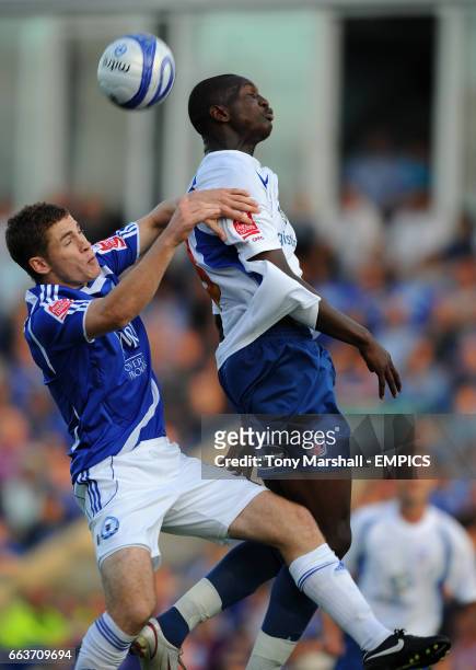Peterborough United's Paul Coutts and Crystal Palace's Alassane N'Diaye