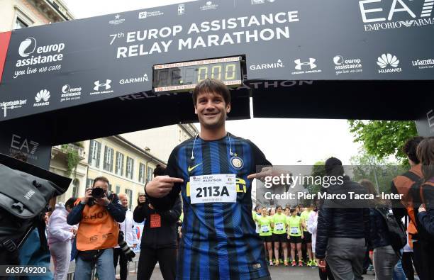 Cristian Chivu attends the Milano Marathon on April 2, 2017 in Milan, Italy.