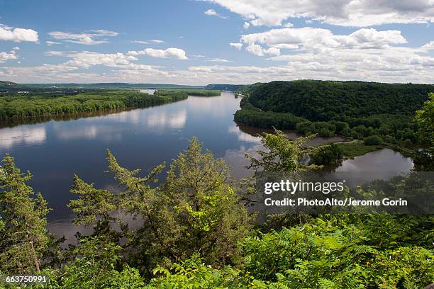 tranquil river - minnesota river stock pictures, royalty-free photos & images