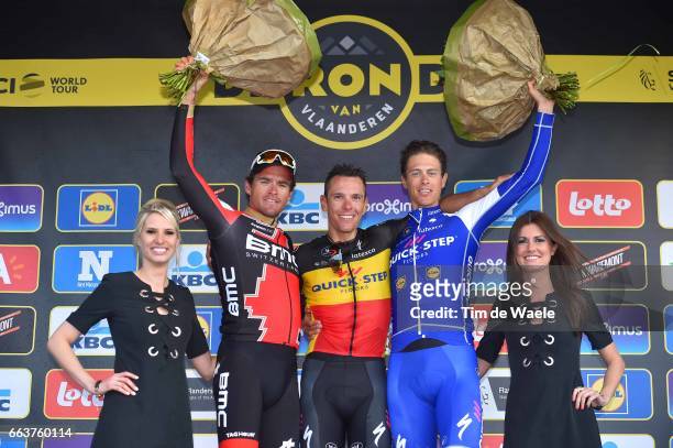 101st Tour of Flanders 2017 / Men Podium / Greg VAN AVERMAET / Philippe GILBERT / Niki TERPSTRA / Celebration / Antwerpen - Oudenaarde / Men / Ronde...