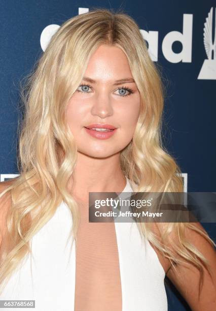 Model Jennifer Akerman attends the 28th Annual GLAAD Media Awards in LA at The Beverly Hilton Hotel on April 1, 2017 in Beverly Hills, California.