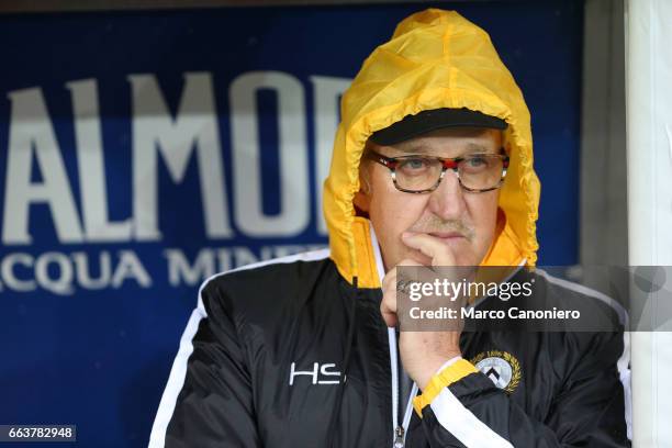 Luigi Del Neri, head coach of Udinese, looks on before the Serie A football match between Torino FC and Udinese . Final result is 2-2.