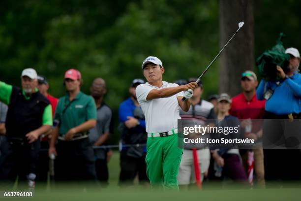 Golfer Sung Kang on the third fairway during the Shell Houston Open on April 02, 2017 at Golf Club of Houston in Humble, TX.