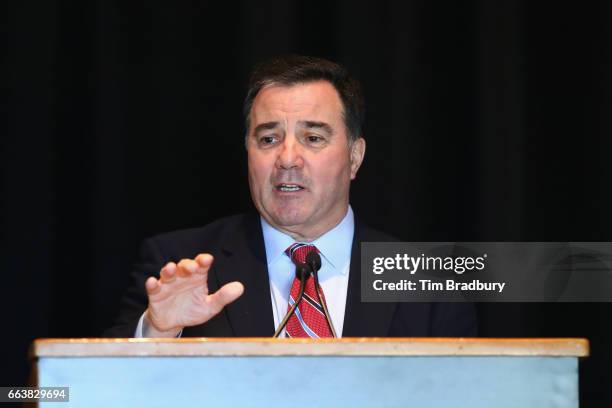 Fran Fraschilla speaks during the 2017 Naismith Awards Brunch at the Grayhawk Golf Club on April 2, 2017 in Scottsdale, Arizona.