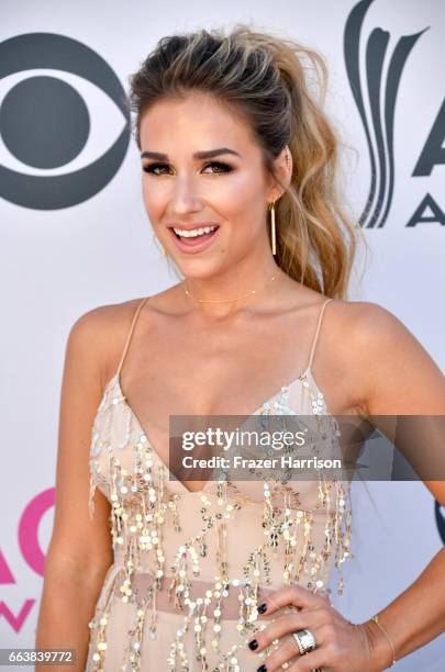 Singer Jessie James Decker attends the 52nd Academy Of Country Music Awards at Toshiba Plaza on April 2, 2017 in Las Vegas, Nevada.