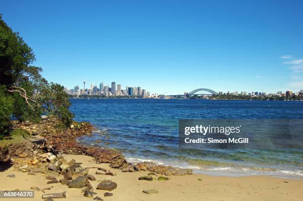 athol bay, cremorne point, sydney, new south wales, australia - south australia beach stock pictures, royalty-free photos & images