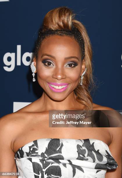 Actress Erica Ash attends the 28th Annual GLAAD Media Awards in LA at The Beverly Hilton Hotel on April 1, 2017 in Beverly Hills, California.