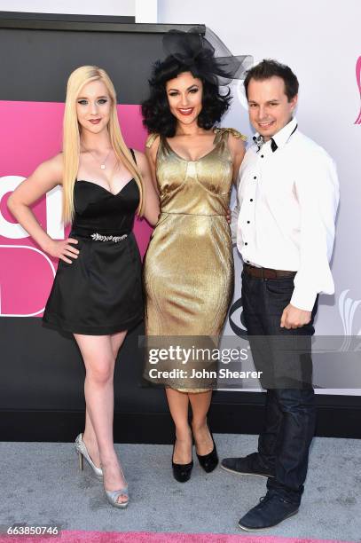 Cast members of 'Absinthe' attends the 52nd Academy Of Country Music Awards at Toshiba Plaza on April 2, 2017 in Las Vegas, Nevada.