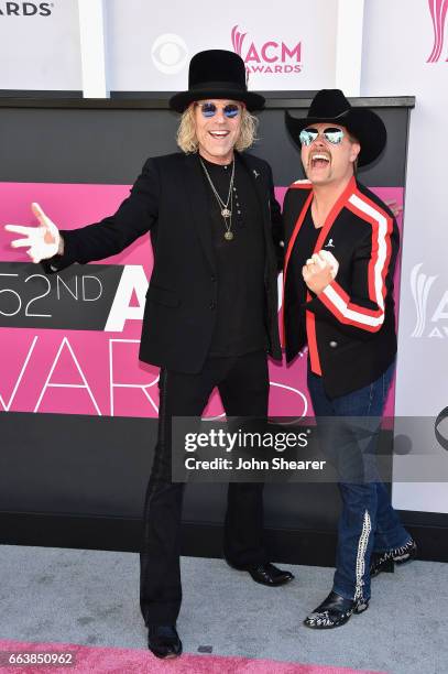 Recording artists Big Kenny and John Rich of music group Big & Rich attend the 52nd Academy Of Country Music Awards at Toshiba Plaza on April 2, 2017...