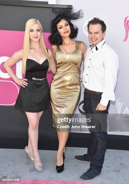 Cast members of 'Absinthe' attends the 52nd Academy Of Country Music Awards at Toshiba Plaza on April 2, 2017 in Las Vegas, Nevada.