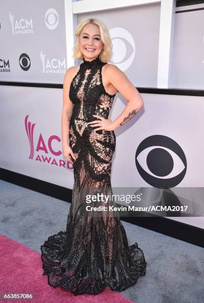 Recording artist RaeLynn attends the 52nd Academy Of Country Music Awards at Toshiba Plaza on April 2, 2017 in Las Vegas, Nevada.