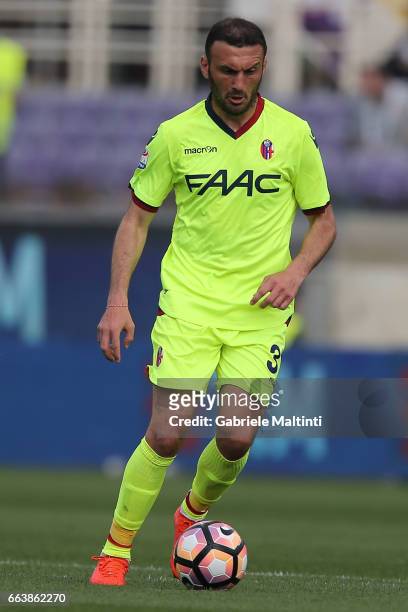 Vassilis Torosidis of Bologna FC in action during the Serie A match between ACF Fiorentina and Bologna FC at Stadio Artemio Franchi on April 2, 2017...